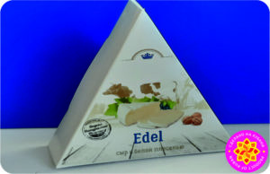 Сыр с белой плесенью «Edel» (Благородный), массовая доля жира в сухом веществе 50%.