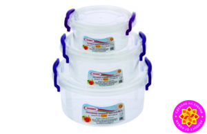 Упаковка полимерная для пищевой продукции с маркировкой «Росспласт»: контейнер пищевой круглый № 2 (0,6 литра).