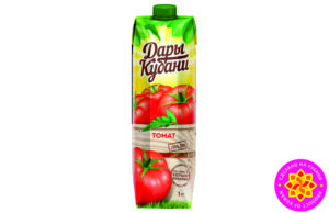 Сок томатный восстановленный с мякотью с солью с сахаром (для питания детей дошкольного и школьного возраста от 3-х лет и старше).  ТМ «Дары Кубани»