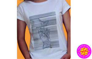 Изделия трикотажные бельевые первого слоя для взрослых с товарным знаком «FIXXSELFIXX», с торговой маркой «Селена Гофрэ»: футболка женская из хлопчатобумажной пряжи