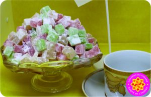Восточные сладости типа мягких конфет «Рахат-лукум»